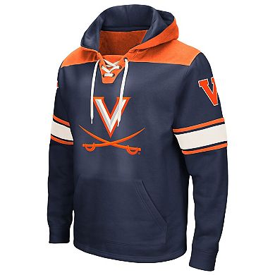 Men's Colosseum Navy Virginia Cavaliers 2.0 Lace-Up Pullover Hoodie