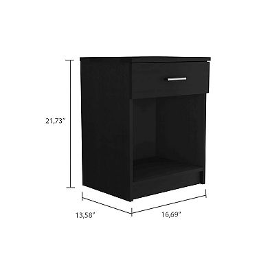 Pictor Nightstand, One Drawer, Lower Shelf, Superior Top