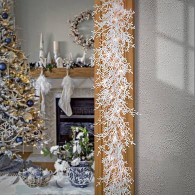 National Tree Company HGTV-9-ft. Christmas by the Sea Coral Pre-Lit Garland