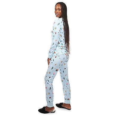 2 Piece Women's Campfire Fun Cotton Blend Pajama Set
