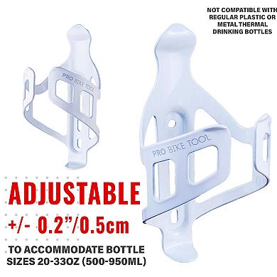 Bicycle Water Bottle Cage With Secure Retention System For Road And Mountain Bikes