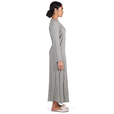 Women's 100% Cotton Slub Knit Full-Length Sleeping Gown
