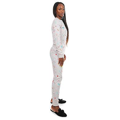 2 Piece Women's Holiday Getaway Cotton Blend Pajama Set