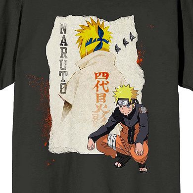 Men's Naruto Shippuden Torn Paper Short Sleeve Graphic Tee