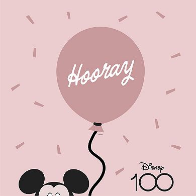 Disney's 100 Years Celebration Mickey Mouse Hooray Balloon Throw Pillow