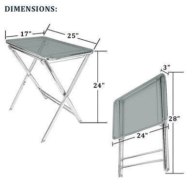 LeisureMod Victorian Foldable End Side Table Tray