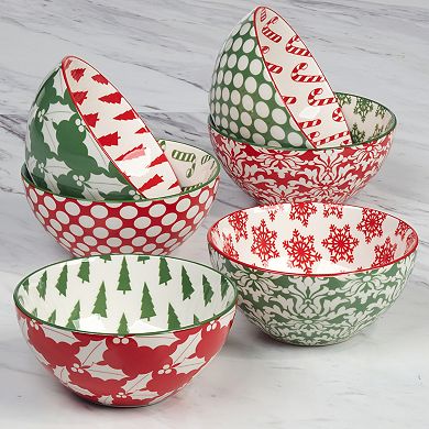 Certified International Set of 6 Winter Medley All Purpose Bowls