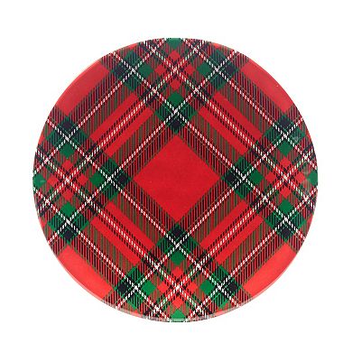 Certified International Set of 6 Christmas Plaid Salad Plates