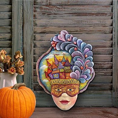 Carnival Mask Halloween Halloween Door Decor by G. DeBrekht - Thanksgiving Halloween Decor