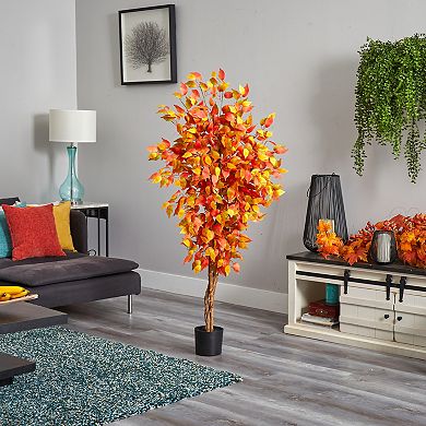 nearly natural 4.5ft. Artificial Autumn Fiddle Leaf Tree