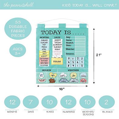 The Peanutshell Children's Learning Calendar, Teal