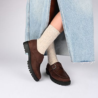 Women's Journee Collection Tru Comfort Foam Azula Slip On Almond Toe Loafer Flats