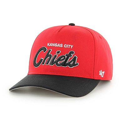 Men's '47 Red/Black Kansas City Chiefs Crosstown Two-Tone Hitch Adjustable Hat