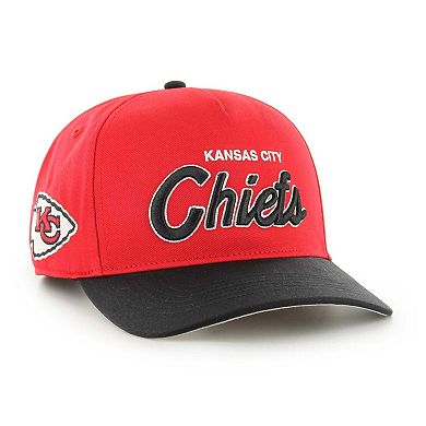 Men's '47 Red/Black Kansas City Chiefs Crosstown Two-Tone Hitch Adjustable Hat
