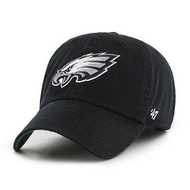 Men's '47 Black Philadelphia Eagles Sure Shot Franchise Fitted Hat