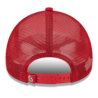 Men's New Era White/Red St. Louis Cardinals Stacked A-Frame Trucker 9FORTY Adjustable Hat