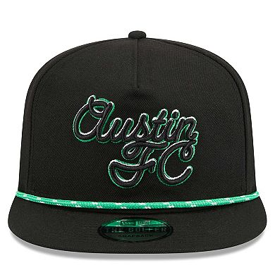 Men's New Era  Black Austin FC Script Golfer Adjustable Hat
