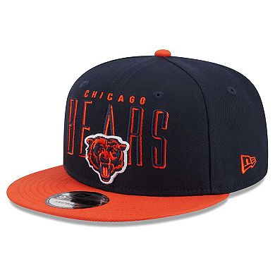 Men's New Era  Navy/Orange Chicago Bears Headline 9FIFTY Snapback Hat
