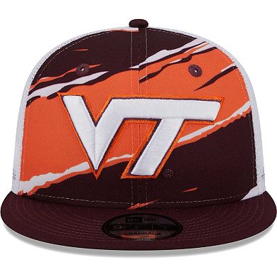 Men's New Era Maroon Virginia Tech Hokies Tear Trucker 9FIFTY Snapback Hat