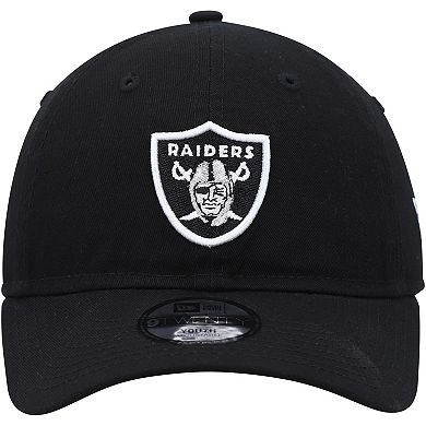 Youth New Era  Black Las Vegas Raiders Main Core Classic 2.0 9TWENTY Adjustable Hat