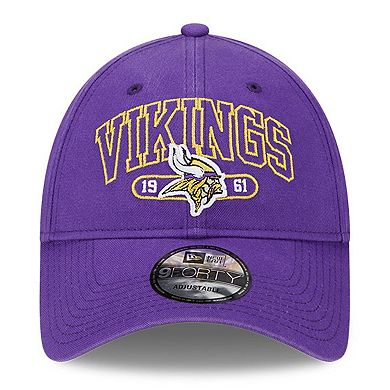 Men's New Era Purple Minnesota Vikings Outline 9FORTY Snapback Hat
