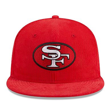 Men's New Era Scarlet San Francisco 49ers Throwback Cord 59FIFTY Fitted Hat