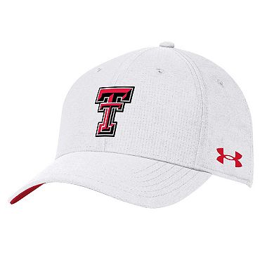 Men's Under Armour White Texas Tech Red Raiders CoolSwitch AirVent Adjustable Hat