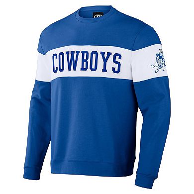 Men's NFL x Darius Rucker Collection by Fanatics Royal Dallas Cowboys Team Color & White Pullover Sweatshirt
