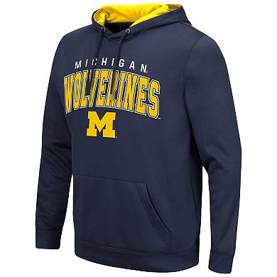 Men's Colosseum Navy Michigan Wolverines Resistance Pullover Hoodie