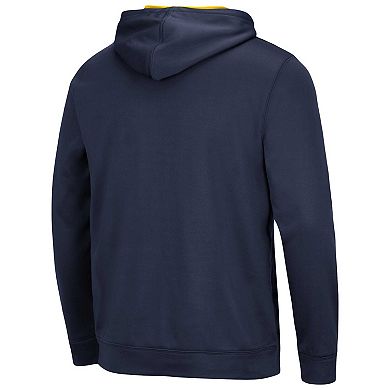 Men's Colosseum Navy Michigan Wolverines Resistance Pullover Hoodie