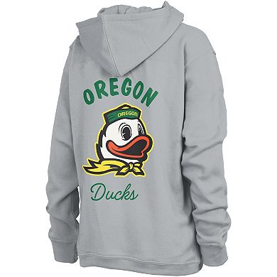Women's Pressbox Gray Oregon Ducks High Tide Maude Fleece Pullover Hoodie