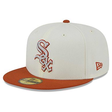 Men's New Era Cream/Orange Chicago White Sox 59FIFTY Fitted Hat
