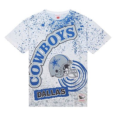 Men's Mitchell & Ness White Dallas Cowboys Team Burst Sublimated T-Shirt