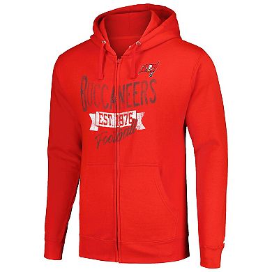 Men's Starter Red Tampa Bay Buccaneers Domestic Post Season Full-Zip Hoodie