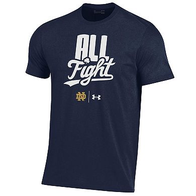 Men's Under Armour Navy Notre Dame Fighting Irish All Fight T-Shirt