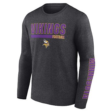 Men's Fanatics Branded Charcoal Minnesota Vikings Long Sleeve T-Shirt