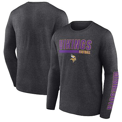 Men's Fanatics Branded Charcoal Minnesota Vikings Long Sleeve T-Shirt