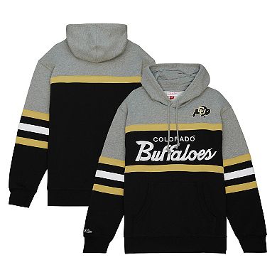 Men's Mitchell & Ness  Black Colorado Buffaloes Head Coach Pullover Hoodie