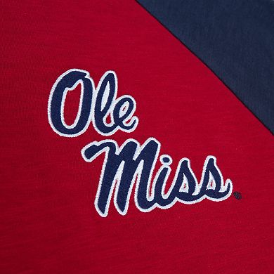 Men's Mitchell & Ness  Red Ole Miss Rebels Legendary Slub Raglan Long Sleeve T-Shirt