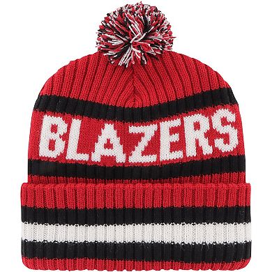 Men's '47 Red Portland Trail Blazers Bering Cuffed Knit Hat with Pom