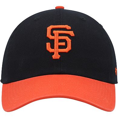 Men's '47 Black/Orange San Francisco Giants Clean Up Adjustable Hat