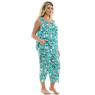 Plus Size Croft & Barrow® Pajama Tank Top & Pajama Capri Pants Sleep Set