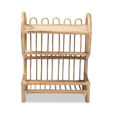 bali & pari Liora Rattan Display Shelf Floor Decor