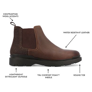 Thomas & Vine Tilton Men's Water-Resistant Tru Comfort Foam Plain Toe Chelsea Boots