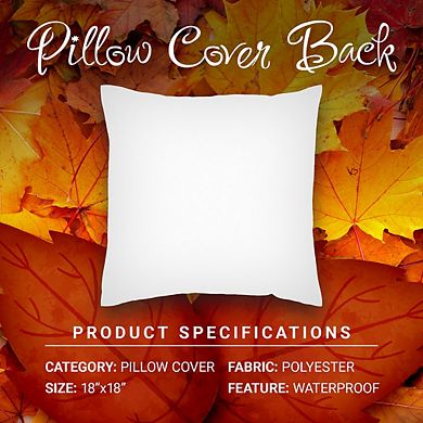 G128 18 x 18 In Fall Pumpkin Wagon Tractor Waterproof Pillow, Set of 4