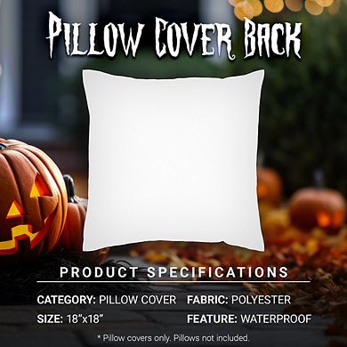 G128 Halloween Decoration Spooky Waterproof Throw Pillow Covers 18 x 18 In, Set of 4