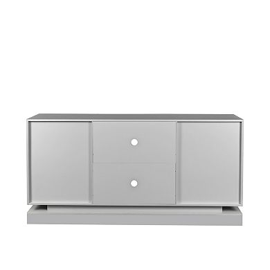 F.C Design TV Cabinet, TV Stand with Bluetooth Speaker , Modern LED TV Storage Drawers, Living Room Console Table