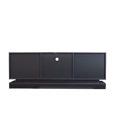 TV Stand with Lights, Modern LED TV Cabinet with Storage Drawers