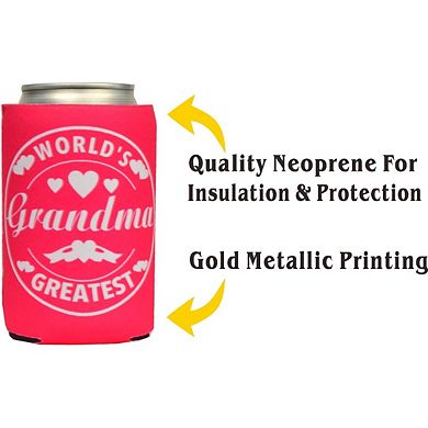 Two neoprene can coolers perfect Gifts for Grandma and Grandpa