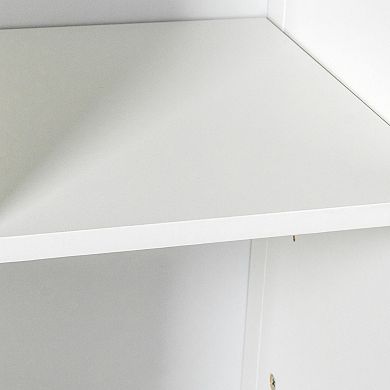 F.C Design Large Kitchen Pantry Storage Cabinet, Drawers & Open Shelves, Freestanding Kitchen Cupboard Buffet Cabinet